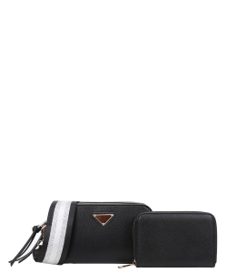 Fashion Mini Crossbody Bag With Wallet Set SJ1-8965A BLACK